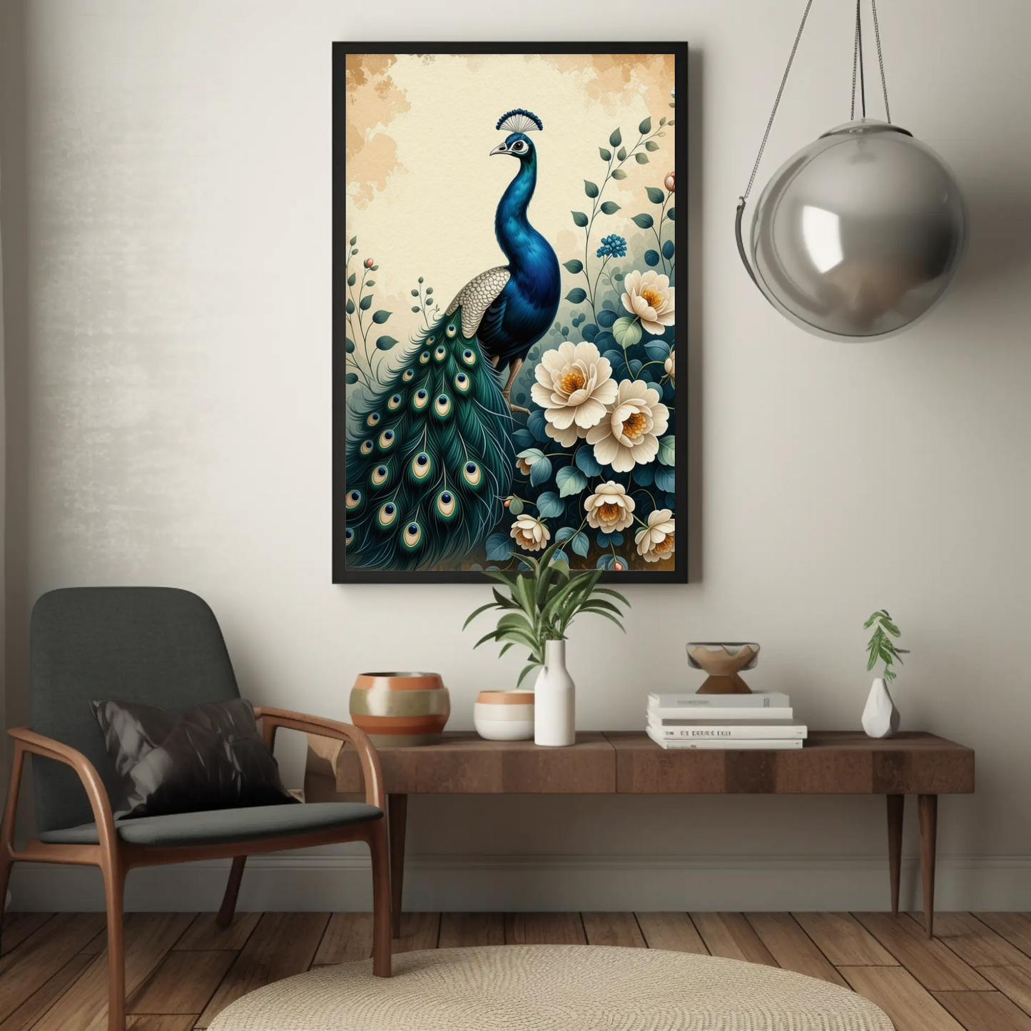 Floral Artprint Peacock - Digital Download