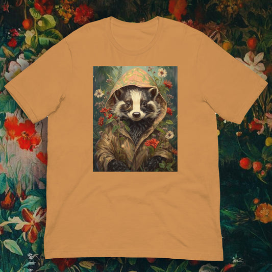 Badger with Raincoat - Unisex T-Shirt