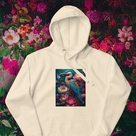 Floral Heron - Unisex Hoodie