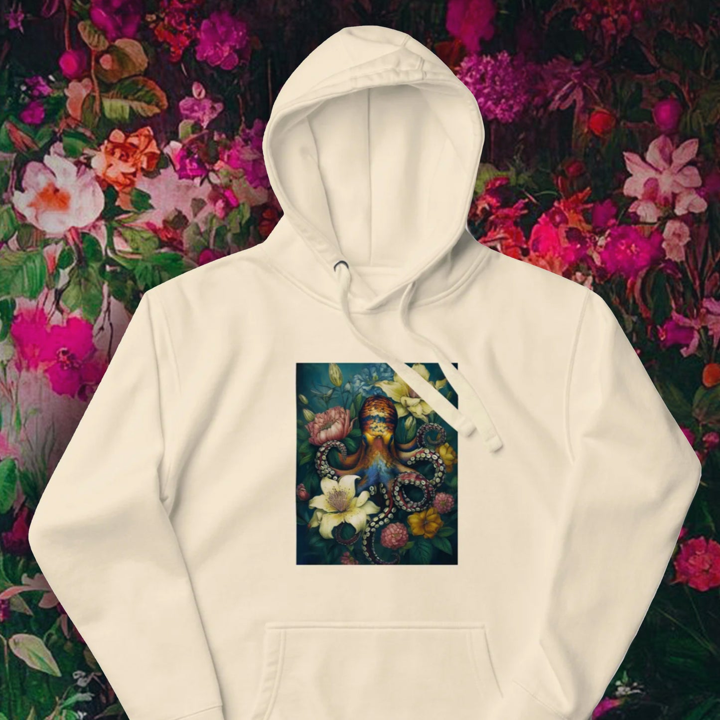 Octopus Floral Print - Unisex Hoodie