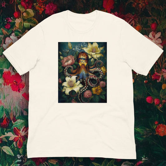 Floral Octopus Print - Unisex T-Shirt