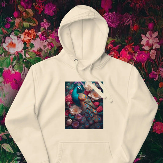 Peacock Floral Print - Unisex Hoodie