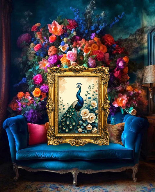 Floral Artprint Peacock - Digital Download