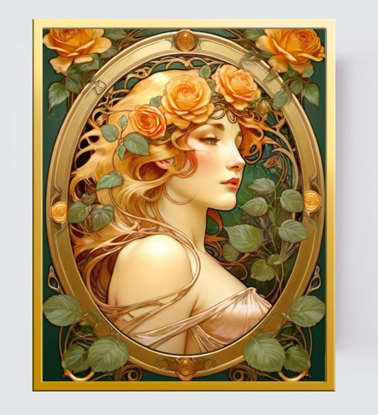 Package of 5 Art Nouveau Golden Age Art Prints - Digital Download