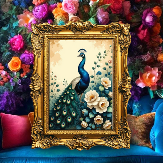 Floral Artprint Peacock - Digital Download