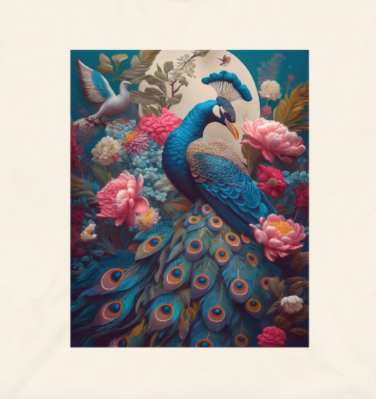 Floral Peacock Print - Unisex t-shirt