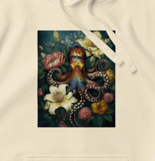 Octopus Floral Print - Unisex Hoodie