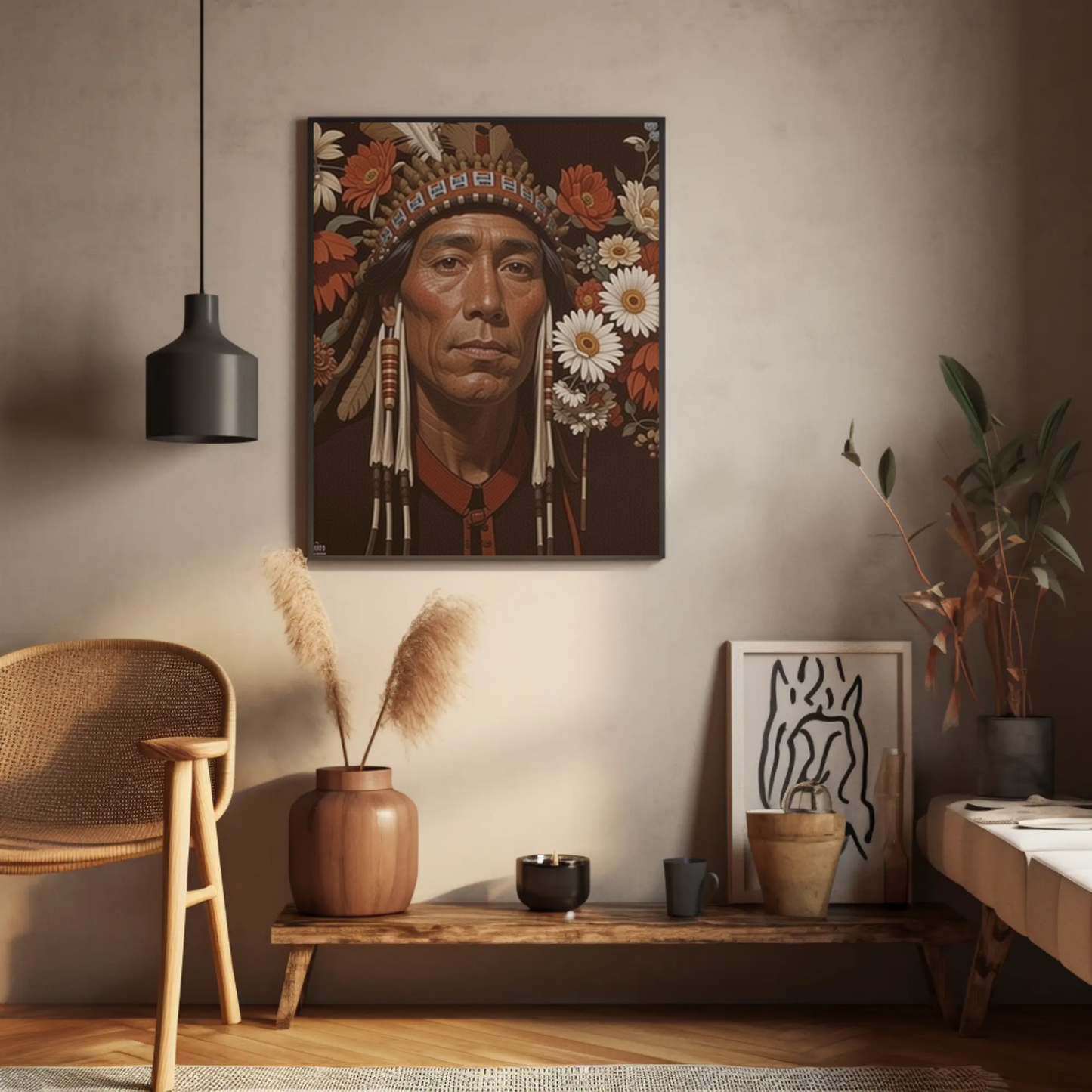 Beautiful Indian Portrait Vintage Art Print - Digital Download