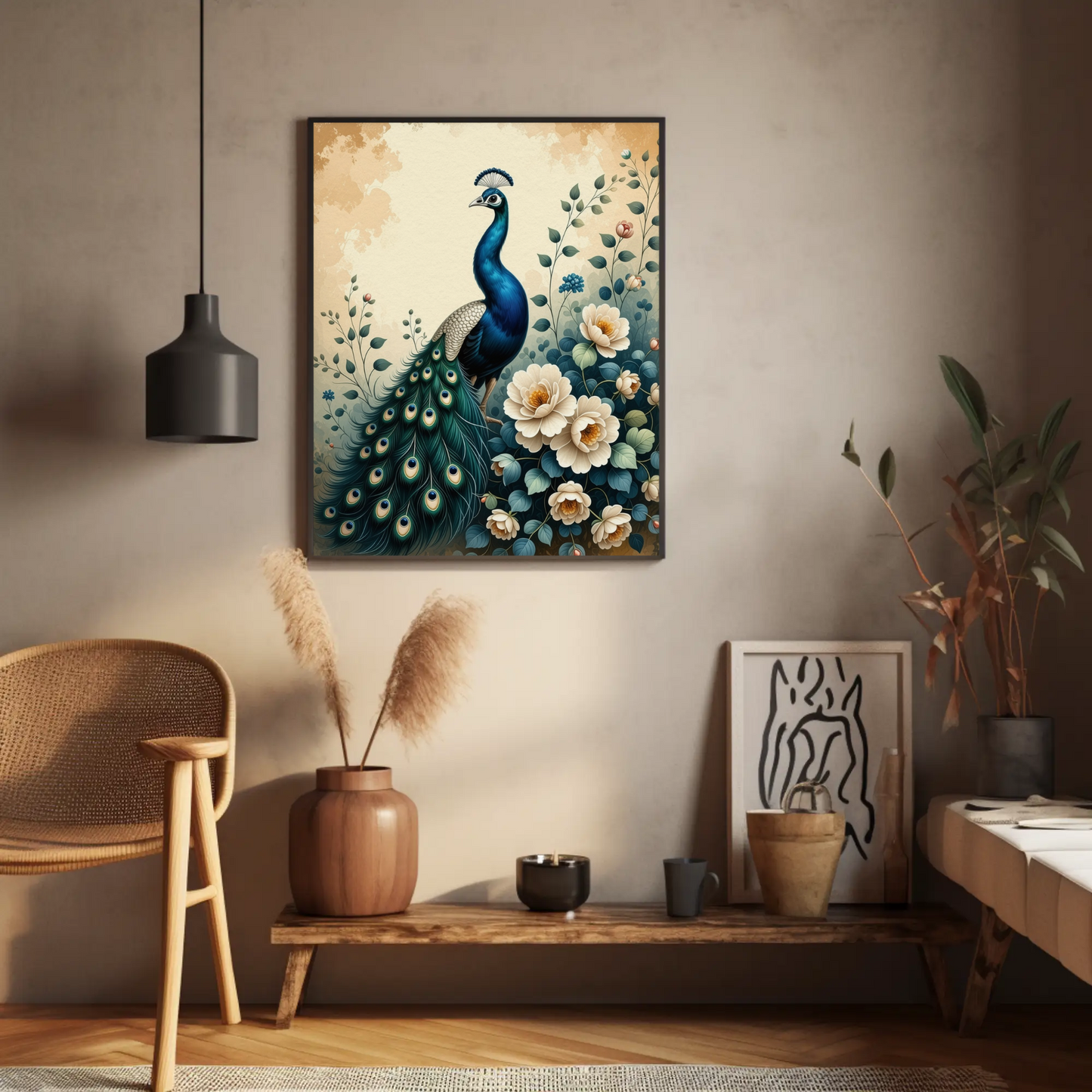Floral Artprint Peacock - Digital Download