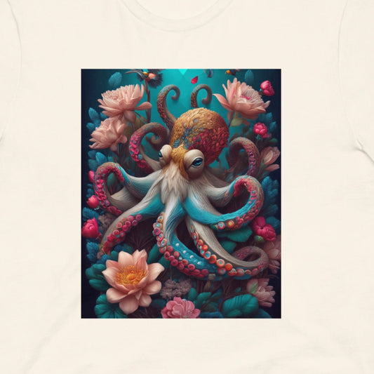 Octopus Floral Print - Unisex T-Shirt